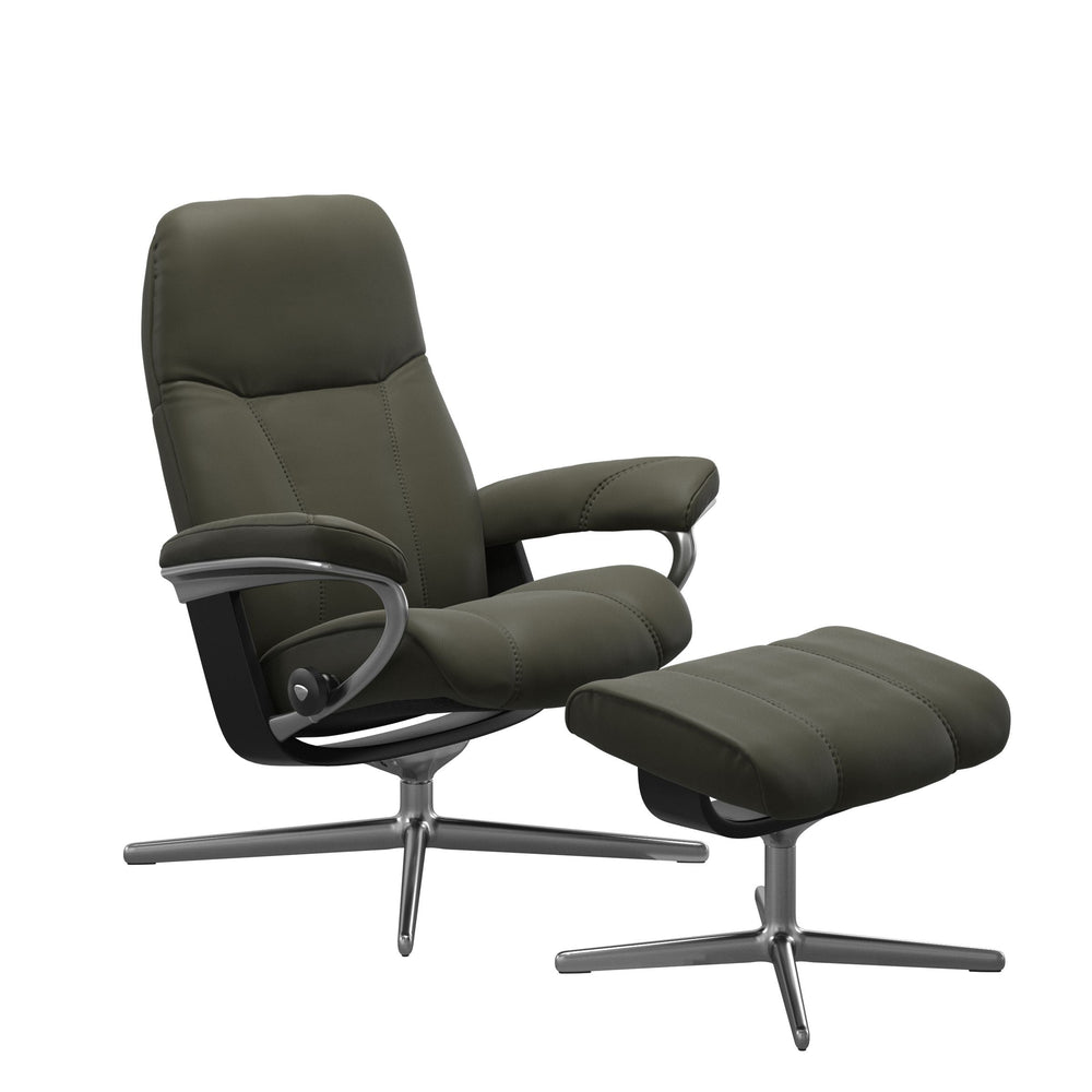 Stressless® Consul Cross met voetenbank - Altijdlekkerzitten