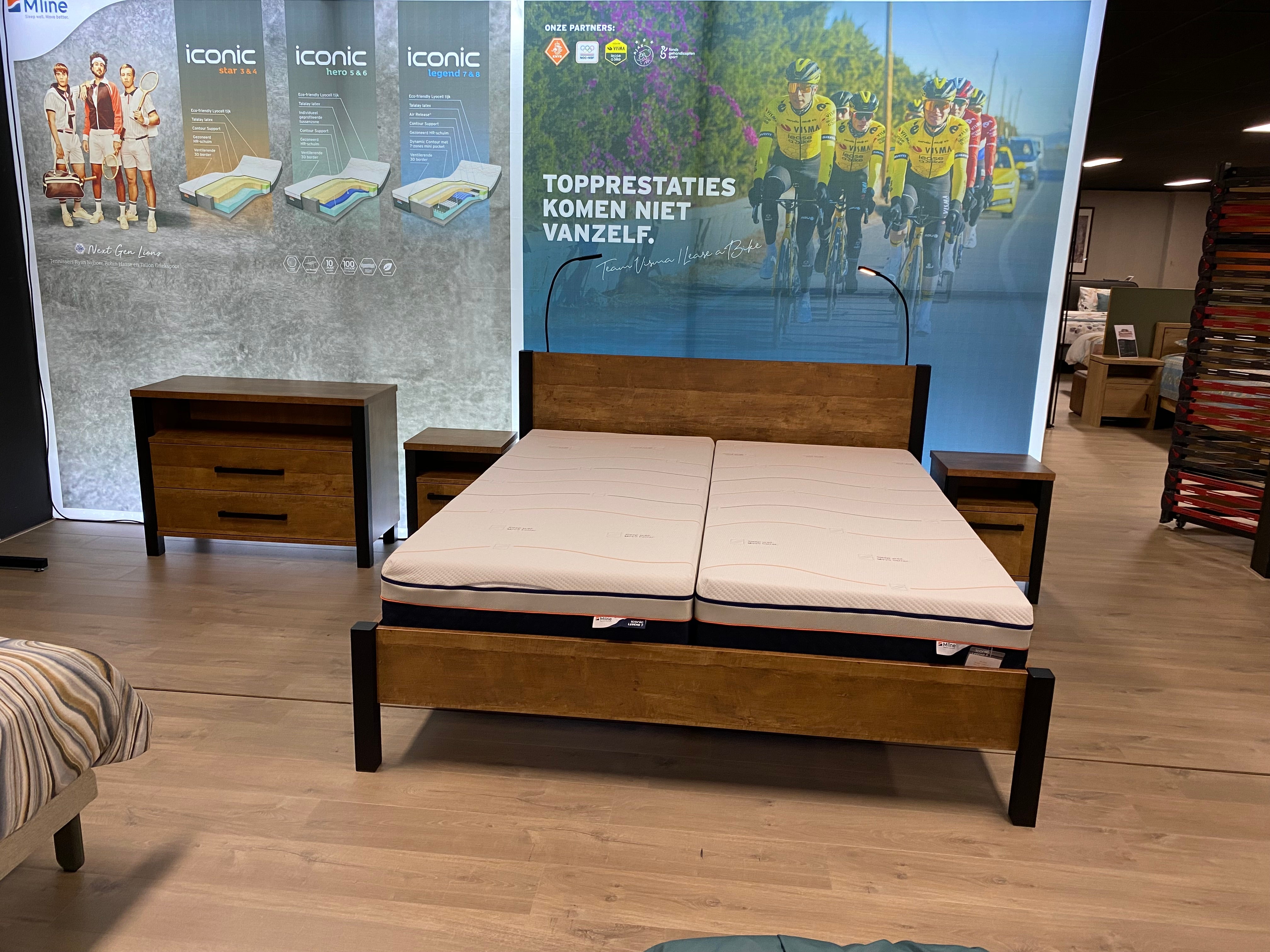 Ledikant Charles 180x200 incl. nachtkastjes en commode