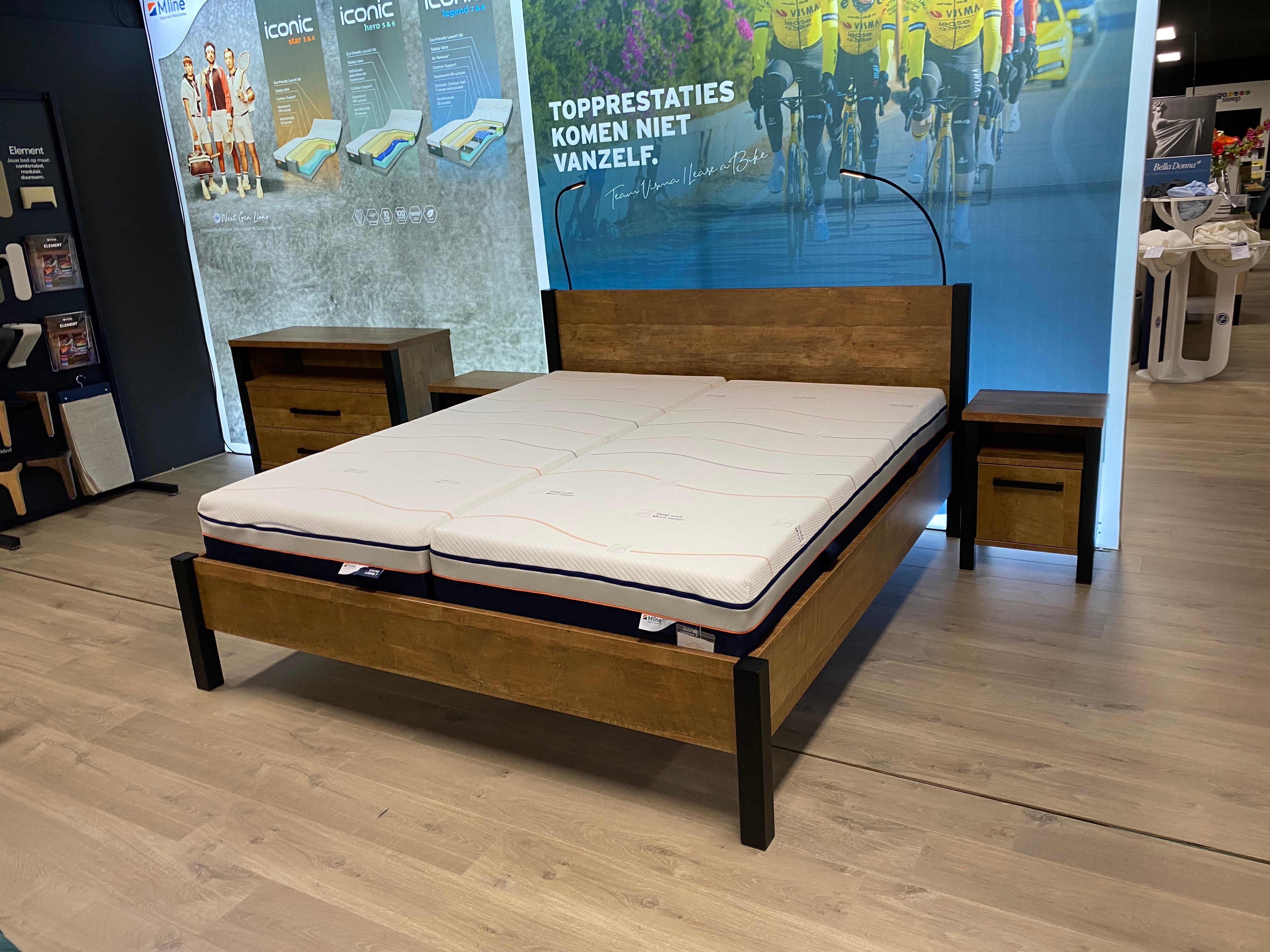 Ledikant Charles 180x200 incl. nachtkastjes en commode