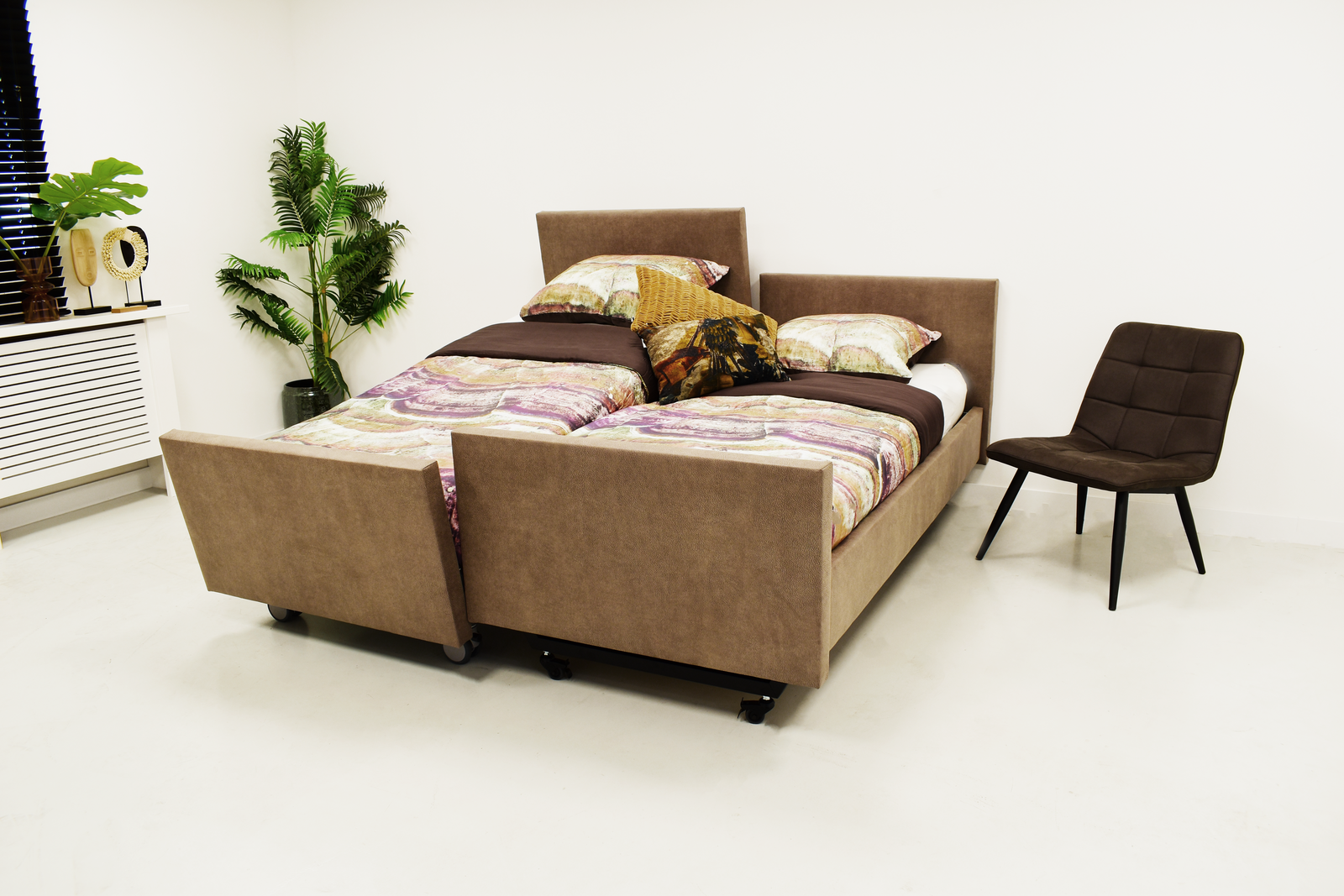 Design Deluxe gestoffeerd hoog-laag bed