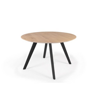 Eettafel Yvo eiken tafel -  Rond afgerond - Rechte hoek poot - Altijdlekkerzitten