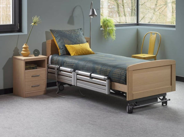 Solide houten hoog-laag bed 90x200