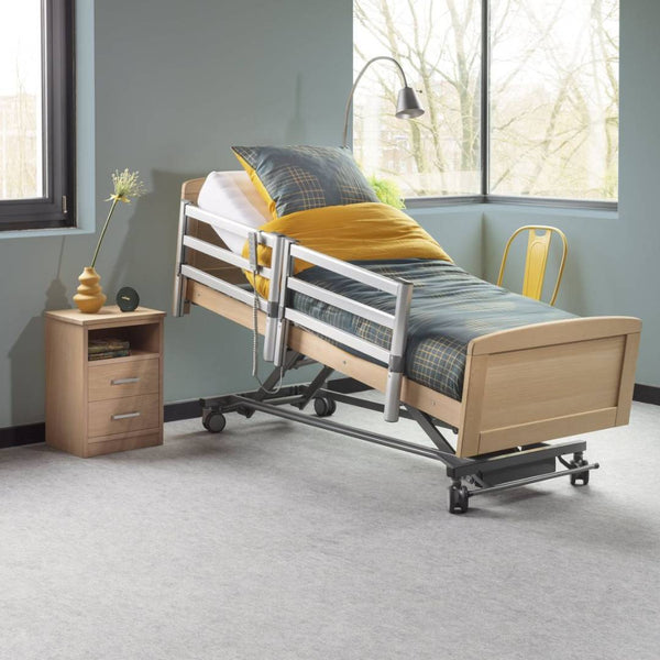 Solide houten hoog-laag bed 90x200