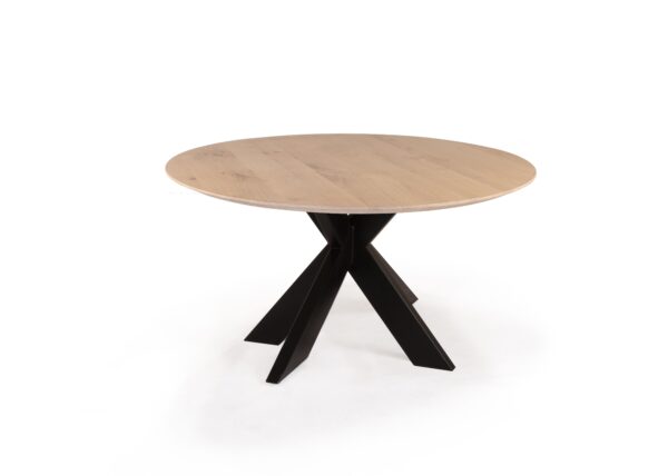 Eettafel Yvo eiken tafel -  Rond- Star poot - Altijdlekkerzitten